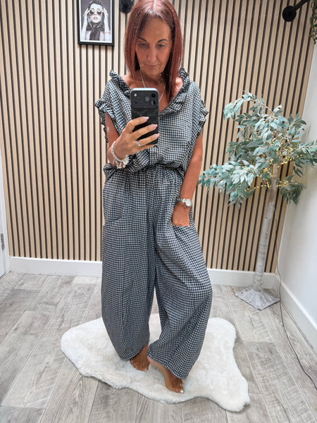 Gingham Culotte Trousers