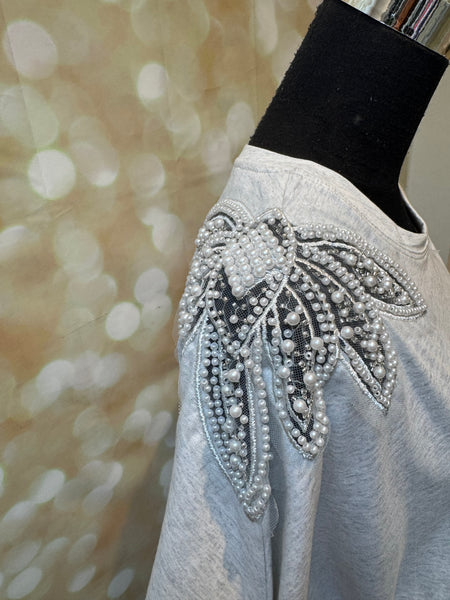 Embellished Shoulder T Shirt