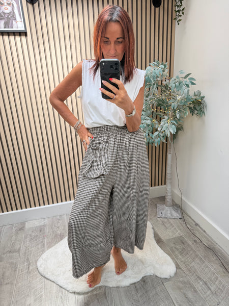 Gingham Culotte Trousers