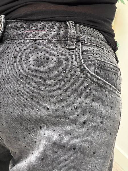 Rhinestone Denim Jeans
