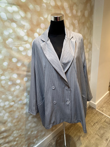 ID Oversized Pinstriped Blazer
