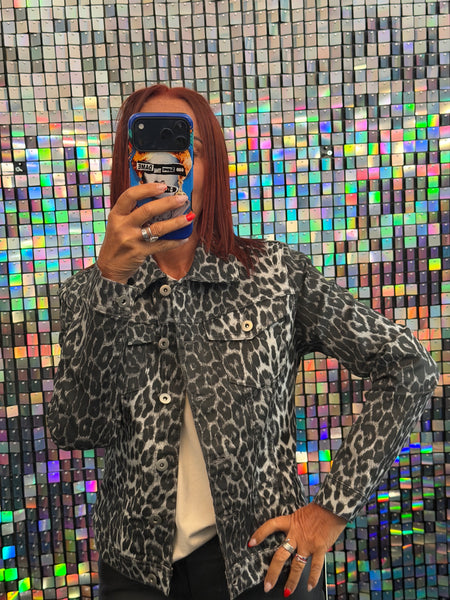 Canvas Leopard Jacket