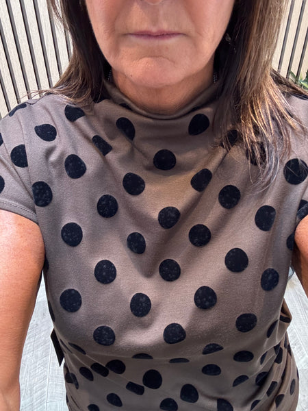 Spotted High Neck Scuba Dress