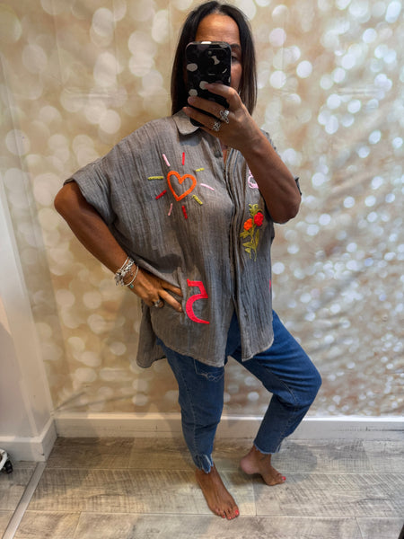 Zeta Otto Applique Shirt
