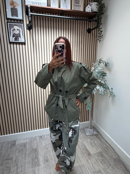 Short Belted Trench Coat
