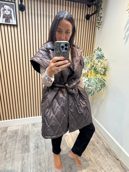Quilted Belted Gilet