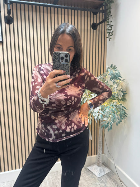 Studio Sheer Rouched  Top