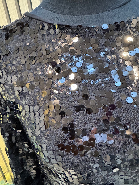 Multi Sequin dress with keyhole tie back