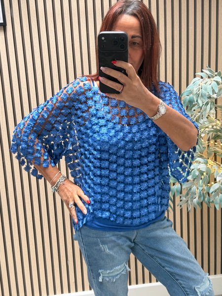 Floral Cut Out Boxy Top