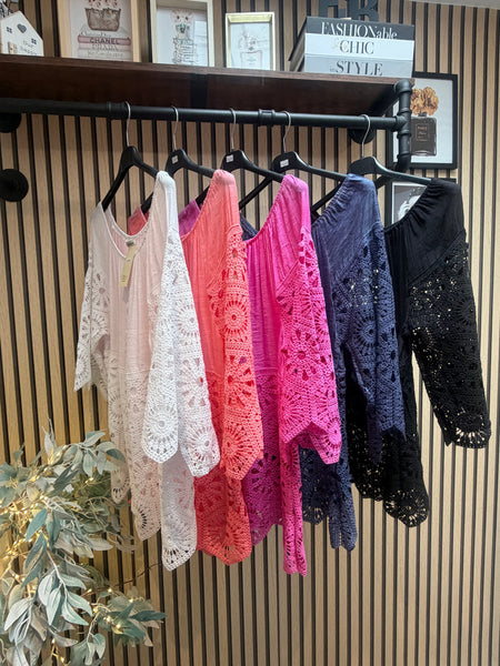 Bardot /Crochet Top