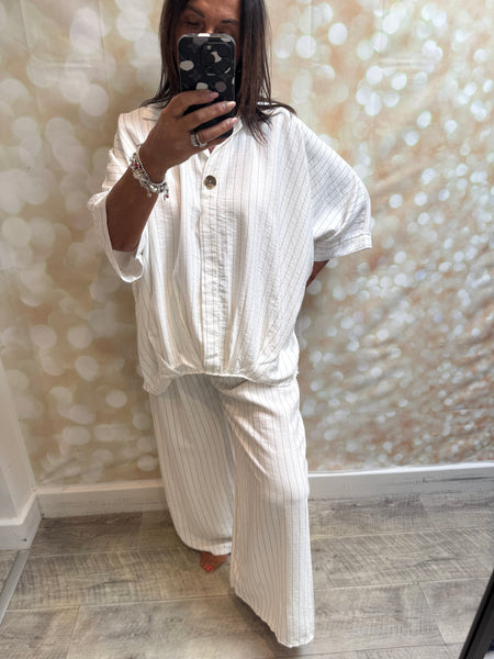 Curve Pinstripe Trouser Set