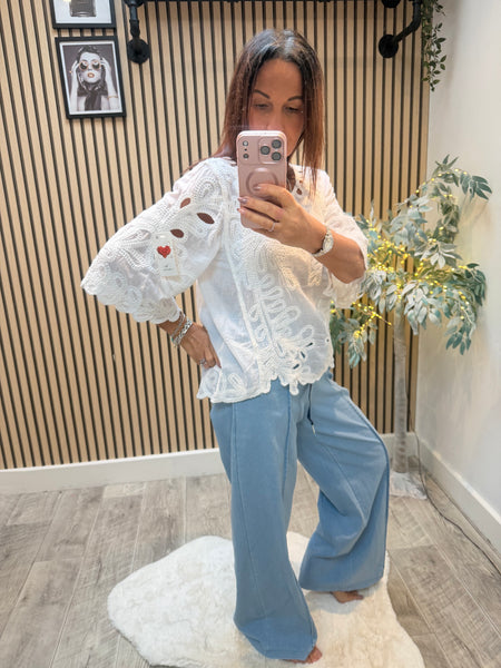 Crochet Bell Sleeve Top