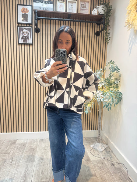 Double Zip Cropped Jacket