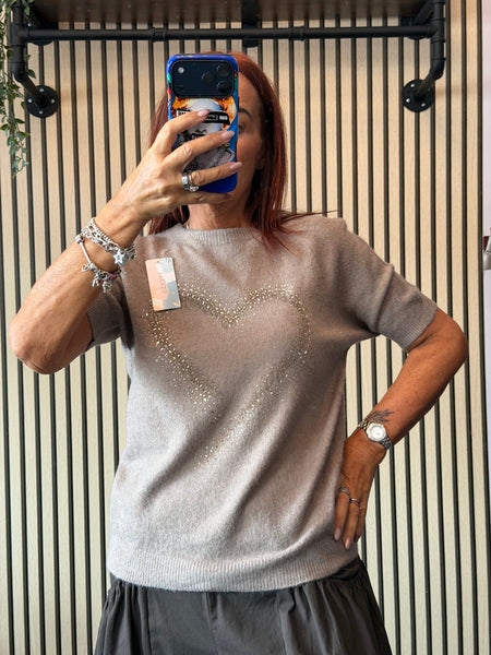 Embellished Heart Soft Knit Jumper