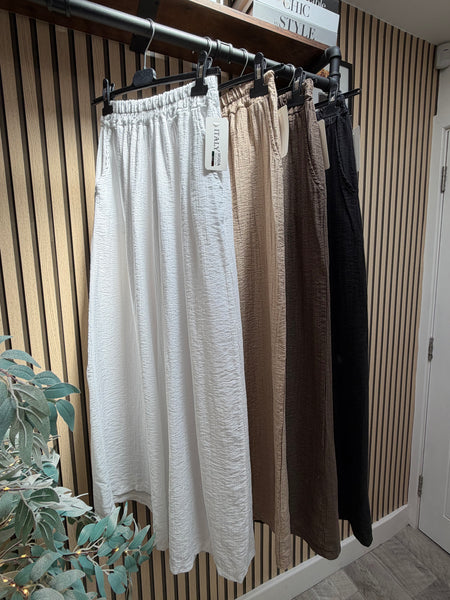 Crinkle Palazzo Trousers