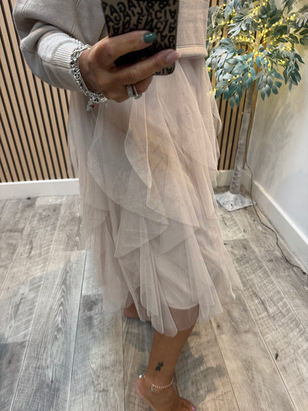 2 Piece Ruffle Tulle Dress/Jumper Set