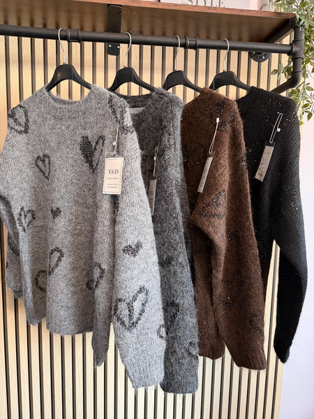 Embellished Hearts Jumper