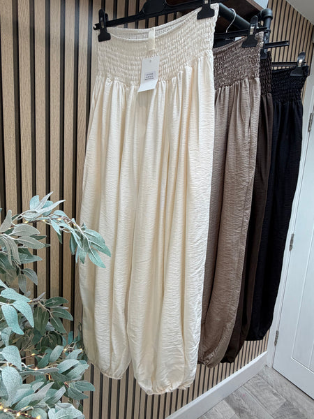 Crinkle wide waist BalloonTrousers