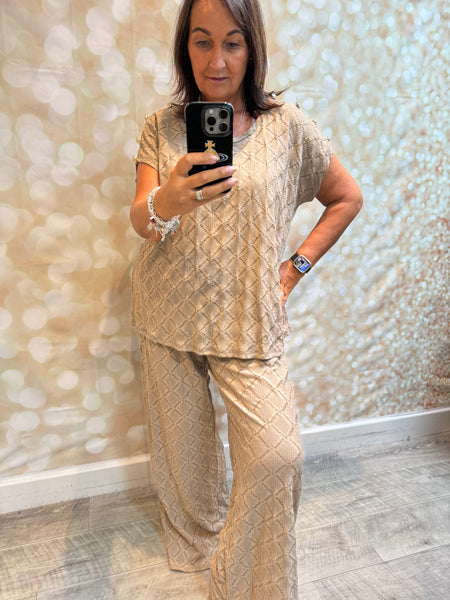 2 Piece Crepe Palazzo Trouser / Top set