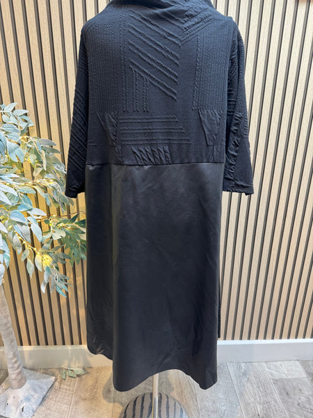 Textured Cowl Neck Dress