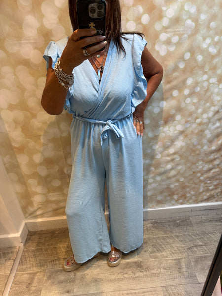Wrap Over Palazzo Jumpsuit