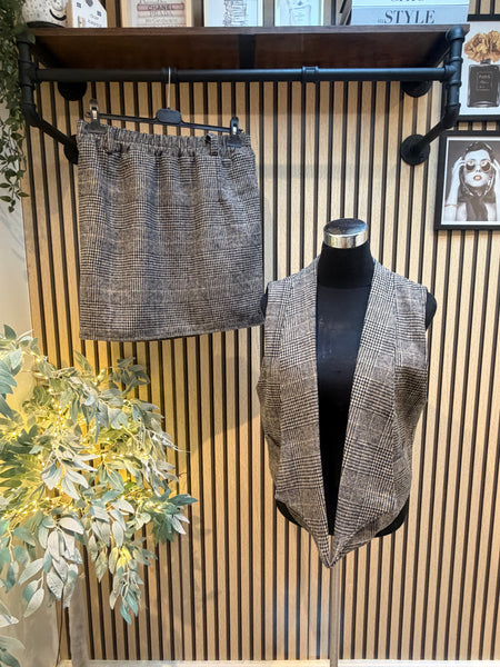 Studio Tweed 2 Piece Skirt/waistcoat Set