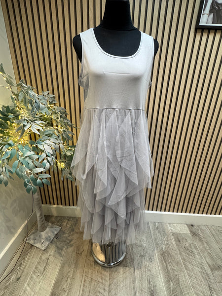 2 Piece Ruffle Tulle Dress/Jumper Set