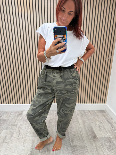 Magic Camo Belted Trousers