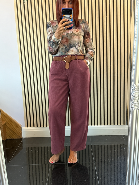 Faux Suede Culotte Trousers