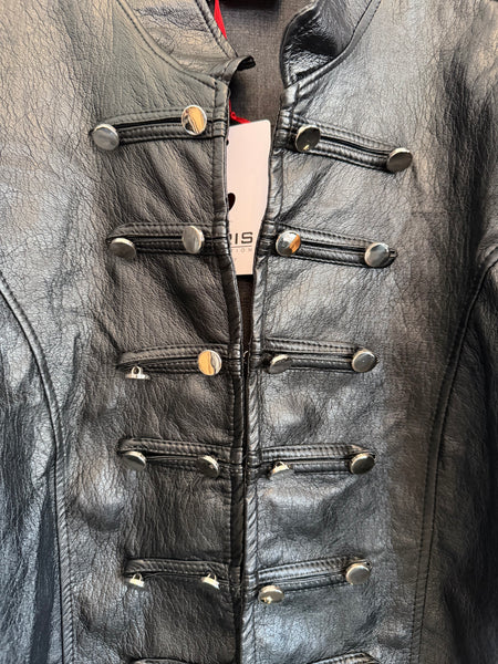 Pleather Military Jacket