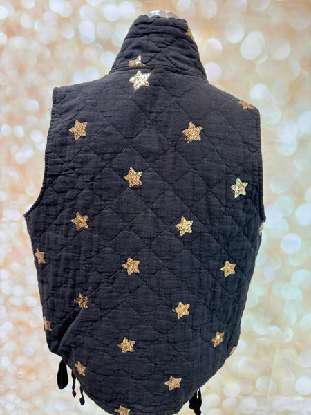 Sequin Star  Quilted Gilet