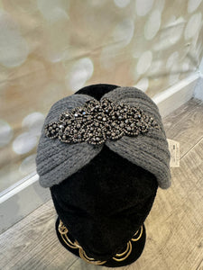 Chunky Knit Wooly headband with embellishment