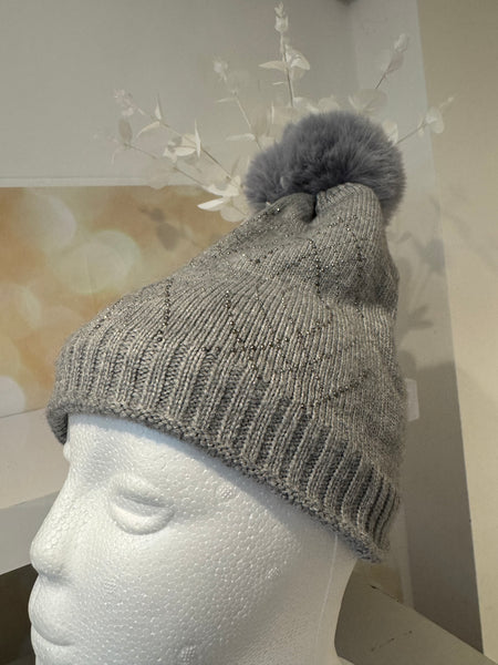 Pom Pom / embellished Bob hat