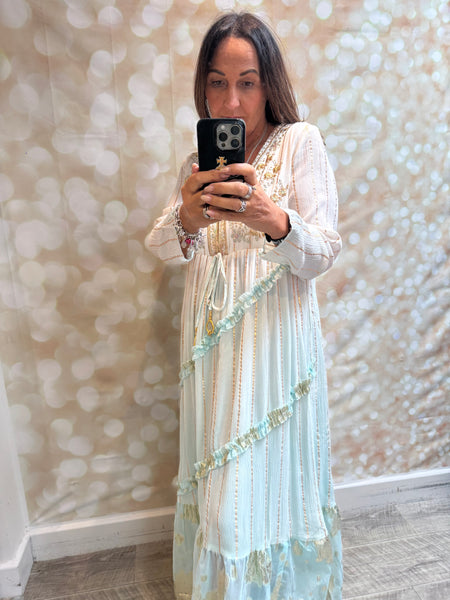Embellished Ombre Maxi Dress