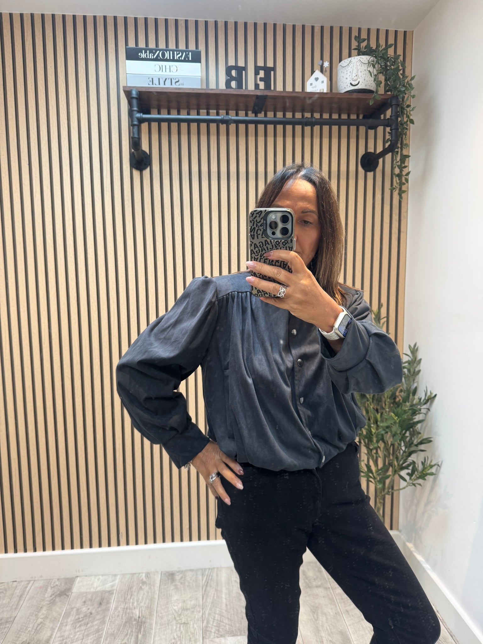 Pintuck Bubble Hem  Bomber  jacket