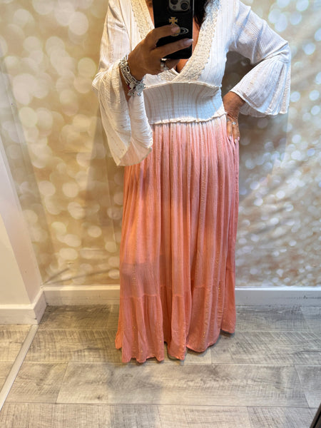 Ombre Cheesecloth Maxi Dress