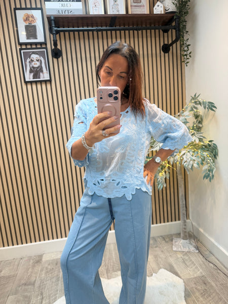 Crochet Bell Sleeve Top