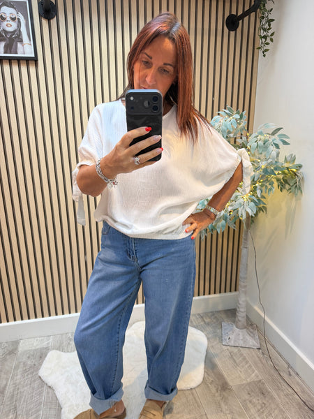 Shimmer Top with Elasticated waist