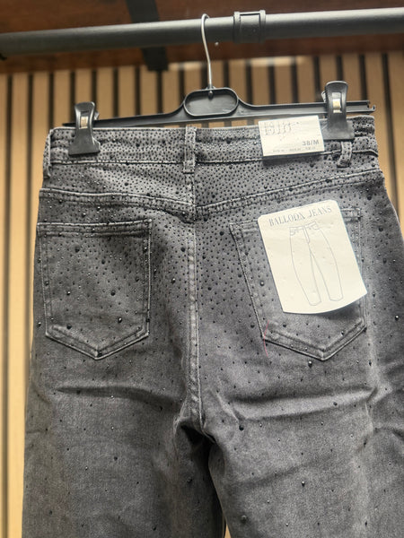 Rhinestone Denim Jeans