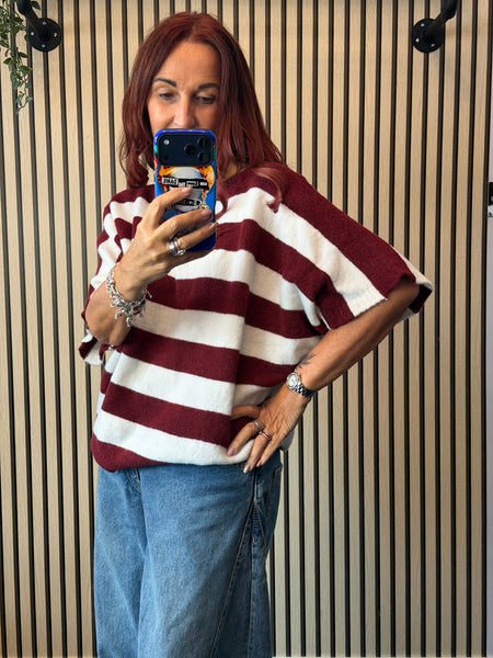 Striped soft knit jumper