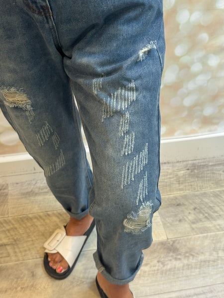 Ripped Denim  Baggy Jeans