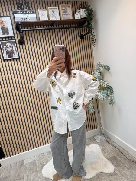 Studio badged cotton shirt