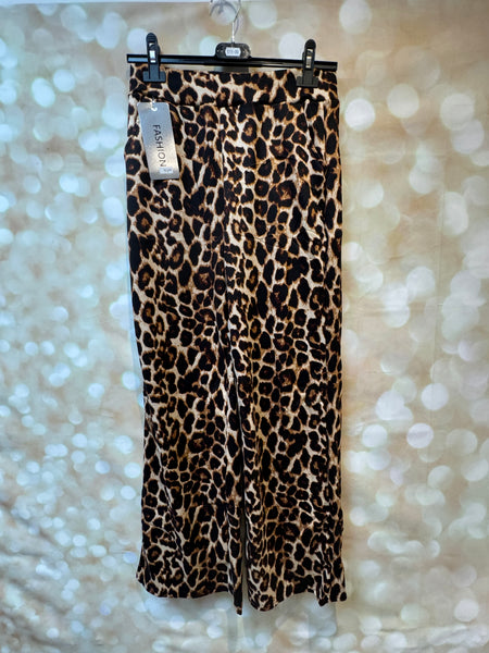 Leopard Soft Touch palazzo trousers