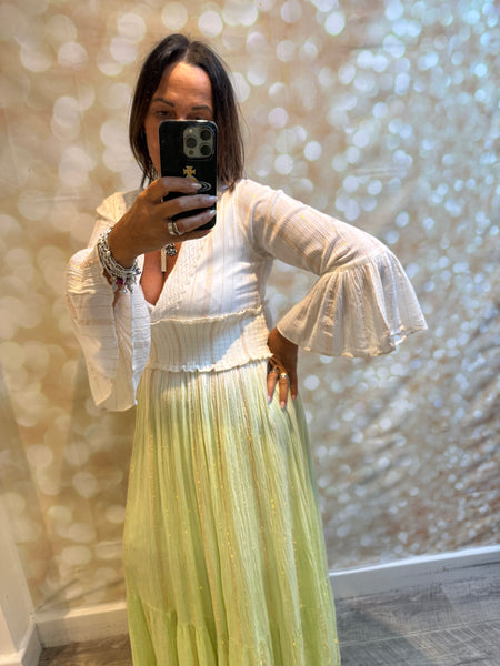 Ombre Cheesecloth Maxi Dress