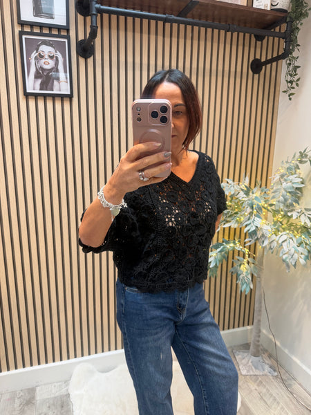 Floral crochet Jumper
