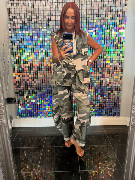 Camo  2 Piece Trouser / waistcoat set