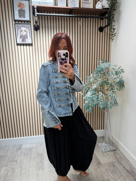 Denim Military Jacket