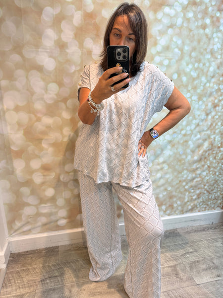 2 Piece Crepe Palazzo Trouser / Top set