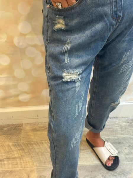 Ripped Denim  Baggy Jeans