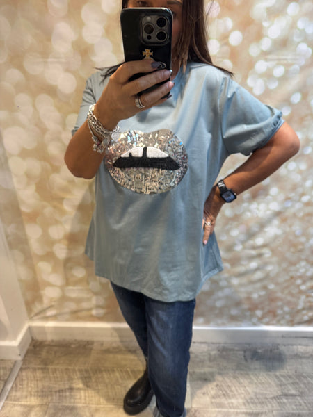 Sequin Lips  T shirt